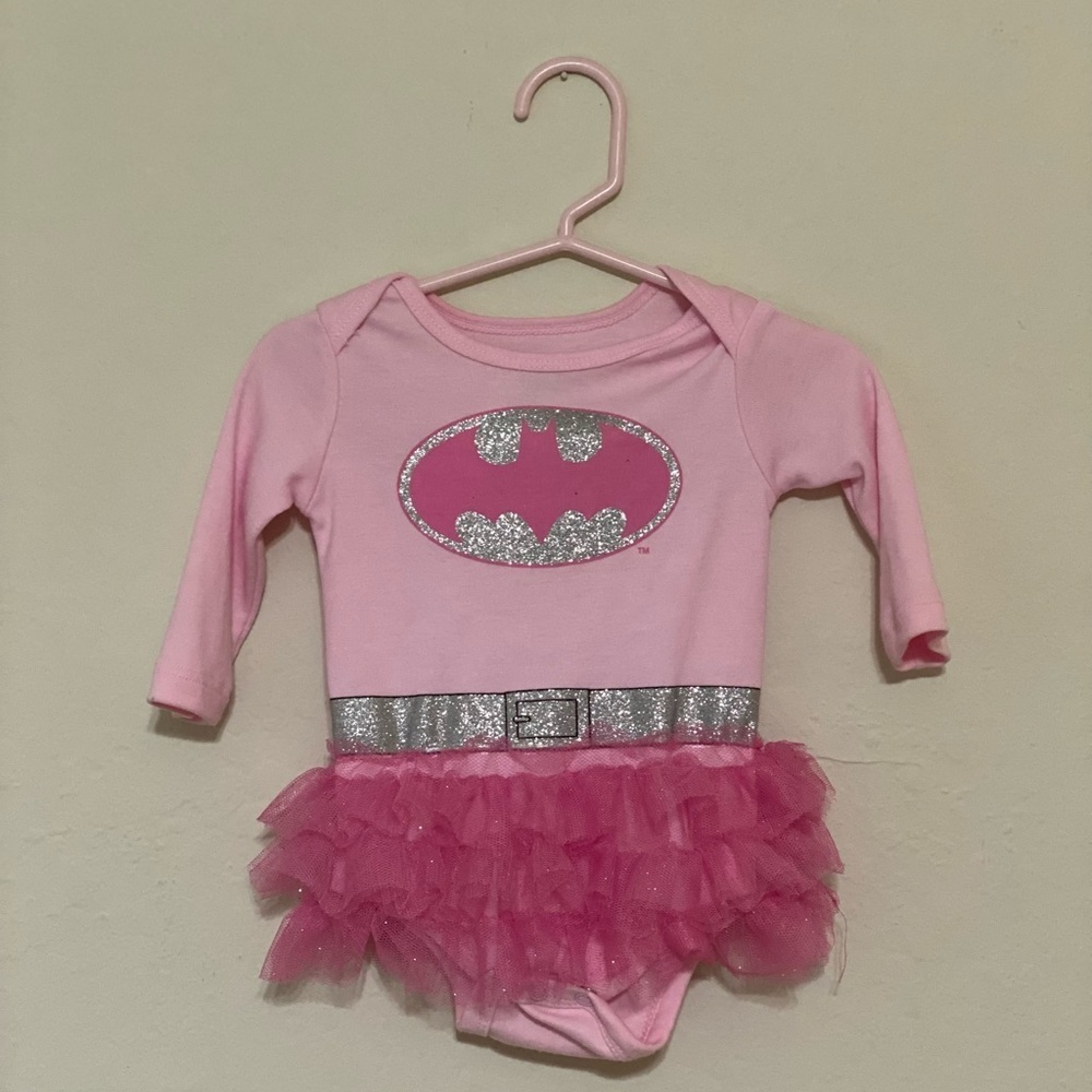 3M Baby Batman Costume Pink Silver - Picture 1 of 8